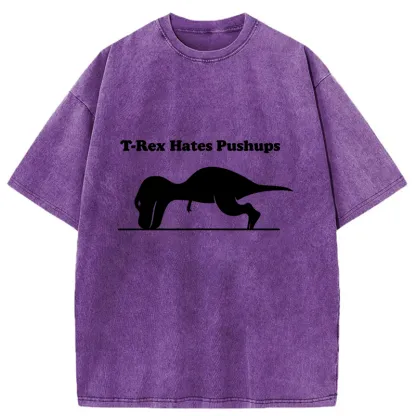 Tokyo-Tiger Dinosaurs Couldn't Do Push-ups Washed T-Shirt