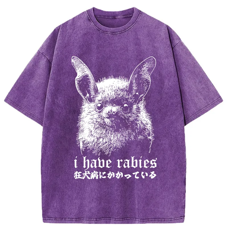 Tokyo-Tiger Bats Carry Rabies Washed T-Shirt