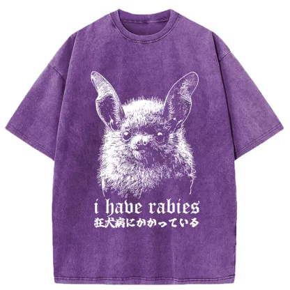 Tokyo-Tiger Bats Carry Rabies Washed T-Shirt