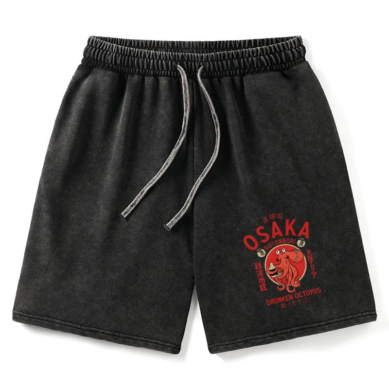 Tokyo-Tiger Drunken Octopus Japan Washed Shorts