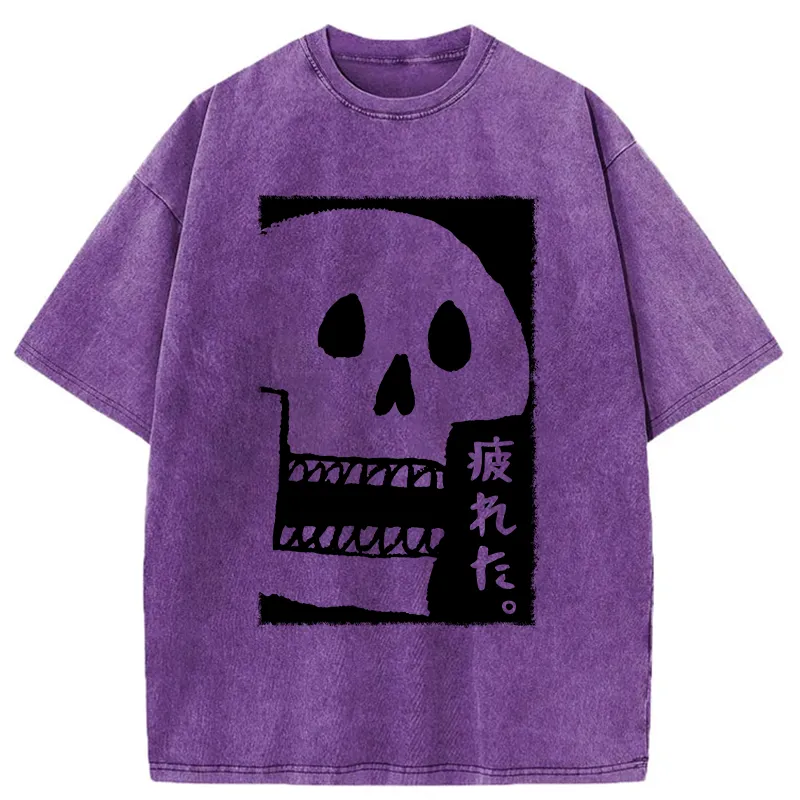 Tokyo-Tiger Tired skeleton Washed T-Shirt Sale