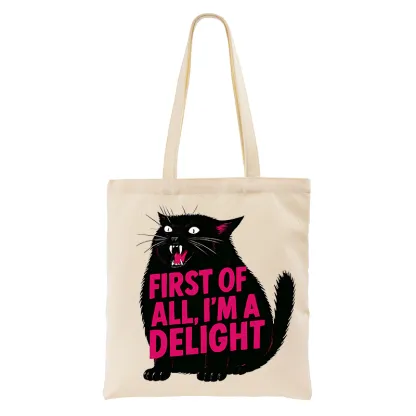 Tokyo-Tiger Roaring Black Cat Tote Bag