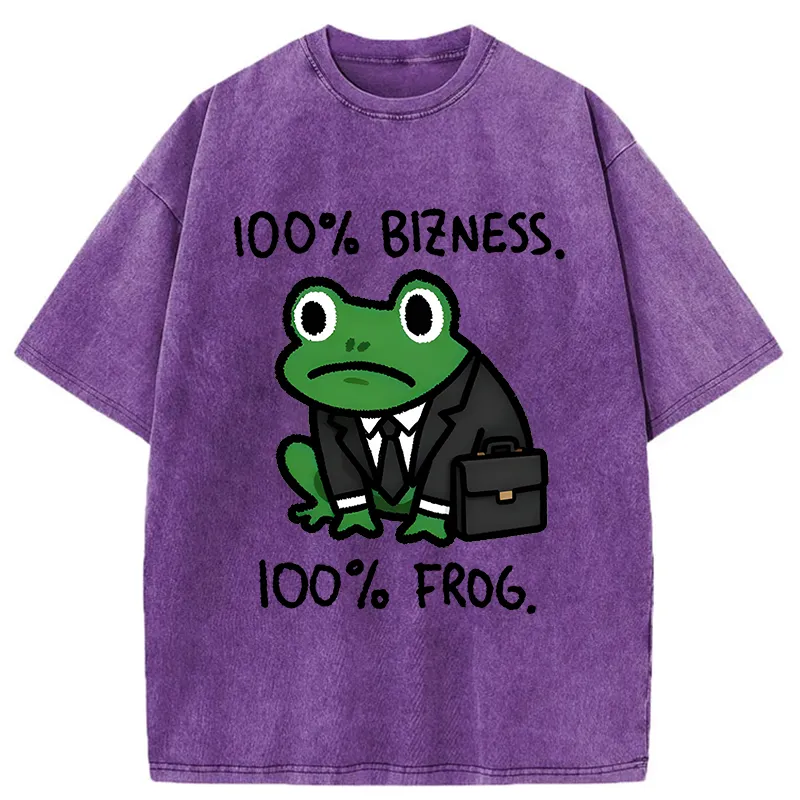 Tokyo-Tiger 100% Bizness 100% Frog Washed T-Shirt