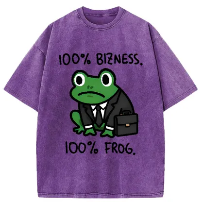 Tokyo-Tiger 100% Bizness 100% Frog Washed T-Shirt