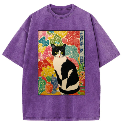 Tokyo-Tiger Silence And Petals Washed T-Shirt