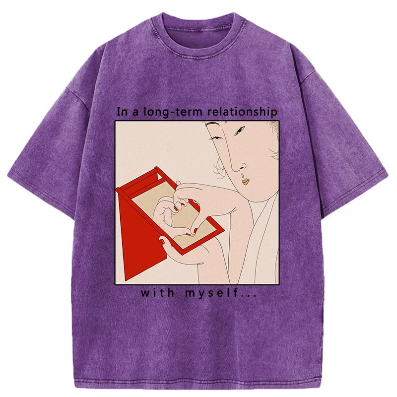 Tokyo-Tiger Self-love Funny Washed T-Shirt