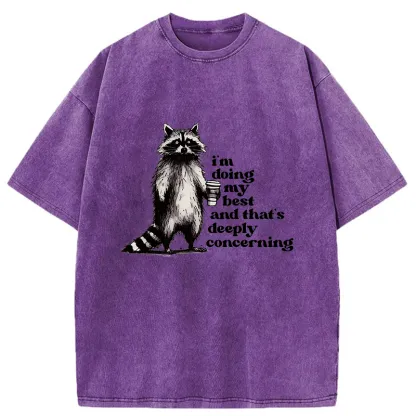 Tokyo-Tiger I'm Trying My Best But Still Worried Washed T-Shirt