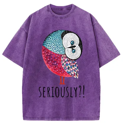 Tokyo-Tiger Bird's Question Washed T-Shirt