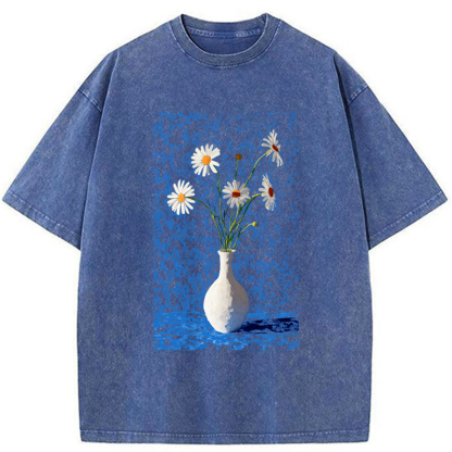 Tokyo-Tiger A Flowing Bouquet Washed T-Shirt