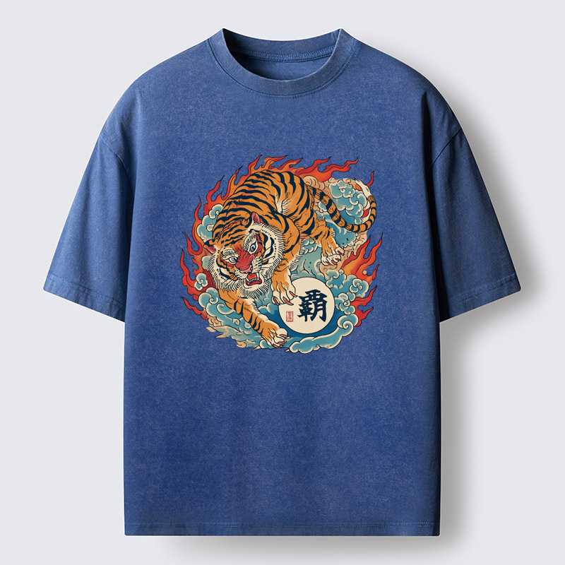 Tokyo-Tiger Tiger Of The Burning Sky Washed T-Shirt
