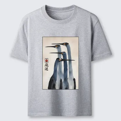 Tokyo-Tiger Retro Sandhill Crane Classic T-Shirt
