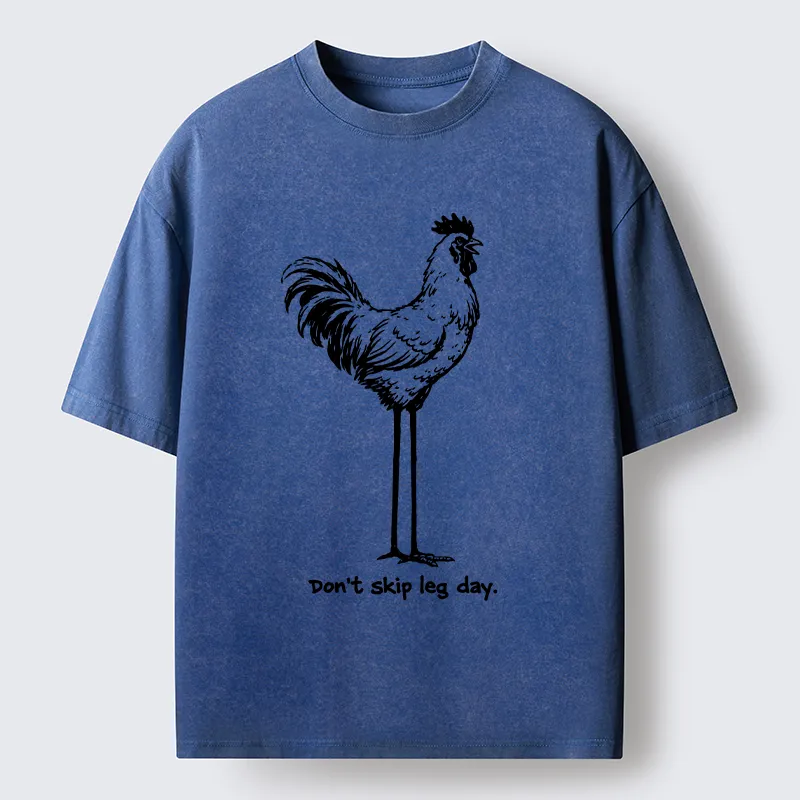 Tokyo-Tiger Don't Skip Leg Day Washed T-Shirt