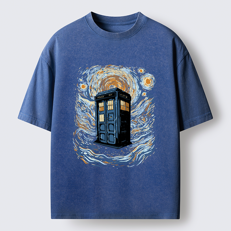 Tokyo-Tiger Mysterious Telephone Booth Washed T-Shirt
