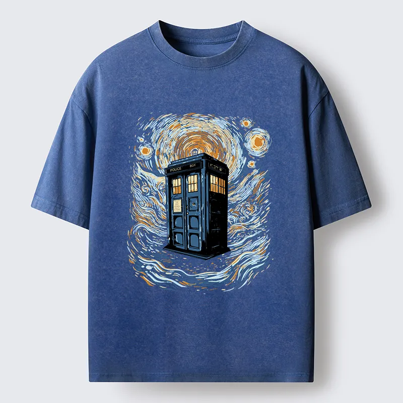 Tokyo-Tiger Mysterious Telephone Booth Washed T-Shirt
