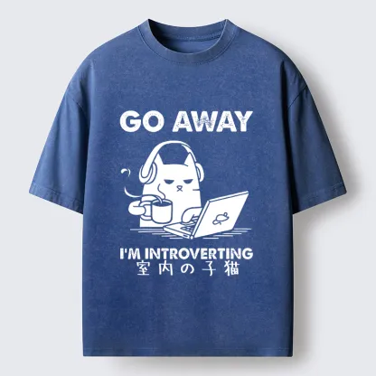 Tokyo-Tiger Introverted Kitten Washed T-Shirt