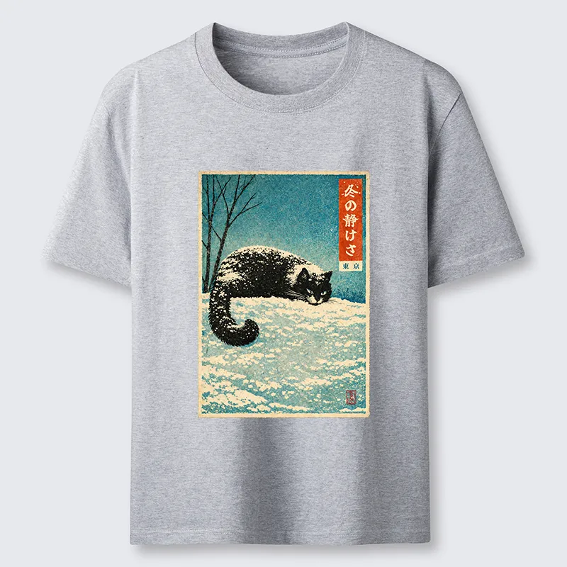 Tokyo-Tiger A Cat In Winter Silence Classic T-Shirt