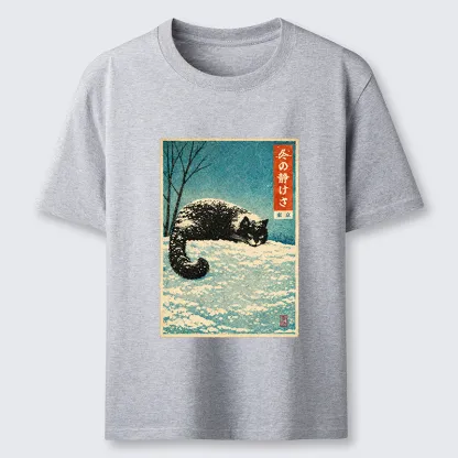 Tokyo-Tiger A Cat In Winter Silence Classic T-Shirt