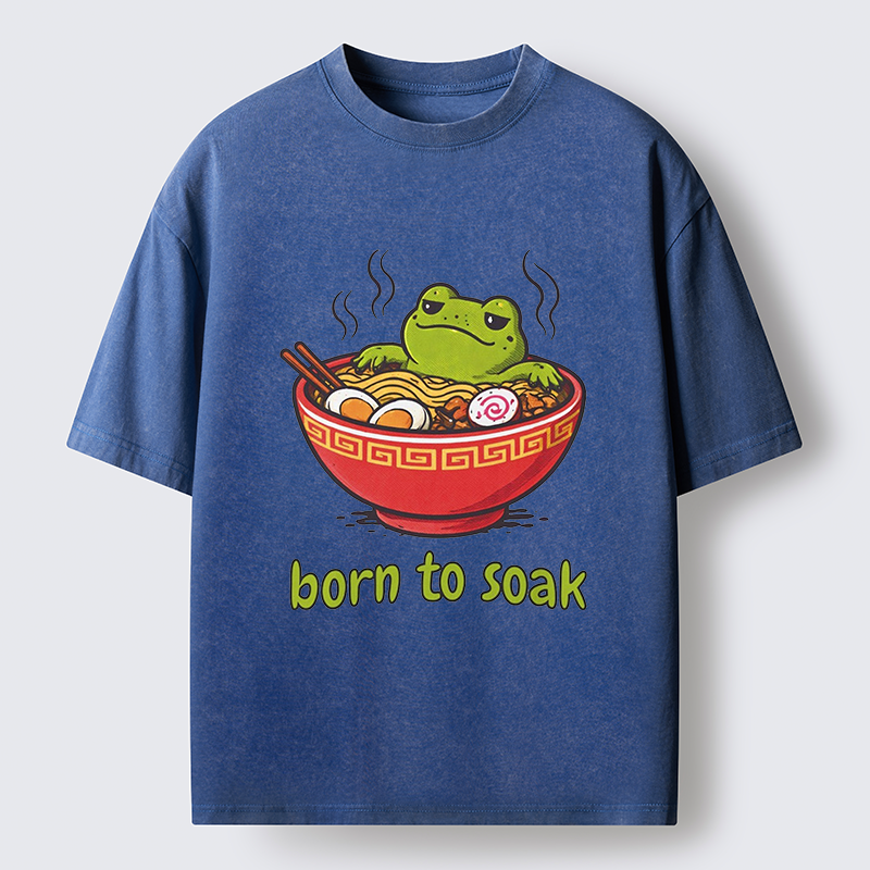 Tokyo-Tiger Frog Born To Soak Washed T-Shirt