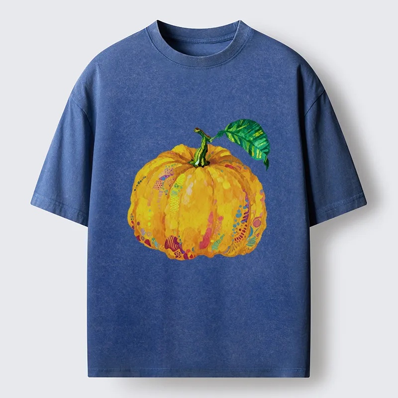 Tokyo-Tiger Pumpkin Art Washed T-Shirt