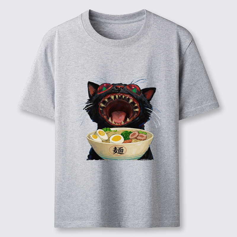 Tokyo-Tiger Black Cat Is Ready To Eat Ramen Classic T-Shirt