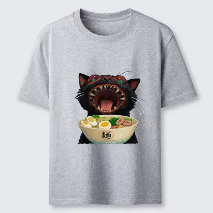 Tokyo-Tiger Black Cat Is Ready To Eat Ramen Classic T-Shirt