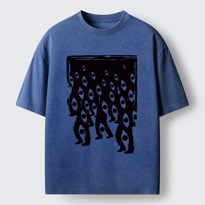 Tokyo-Tiger Misaligned Vision Art Washed T-Shirt