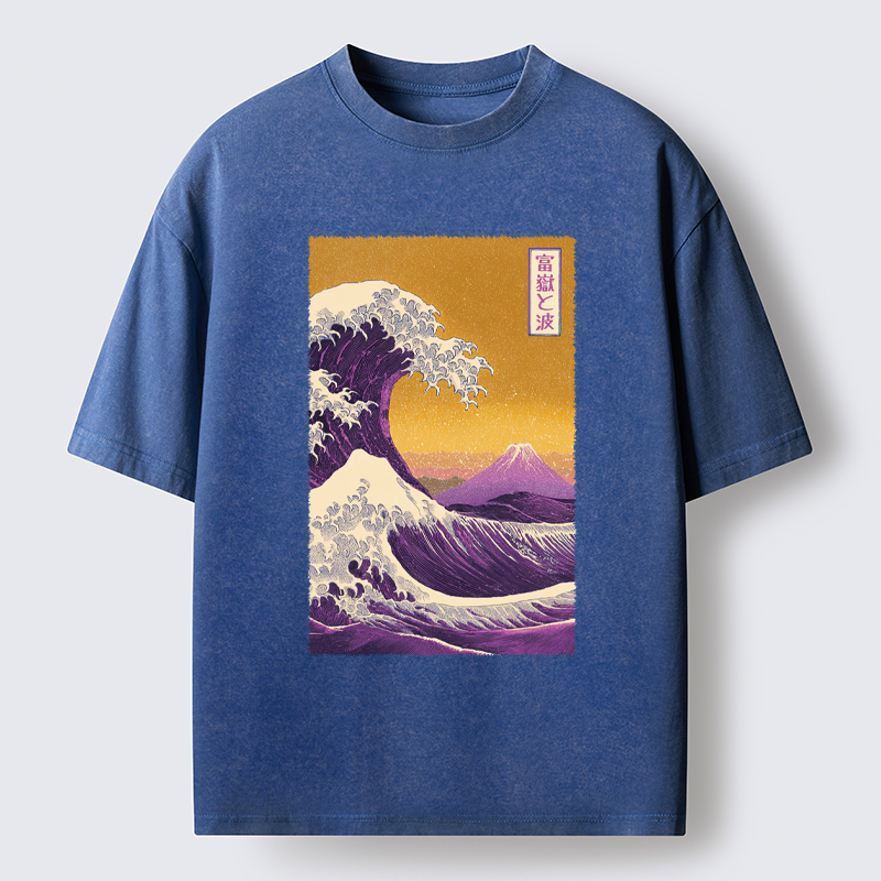 Tokyo-Tiger Raging Waves Washed T-Shirt