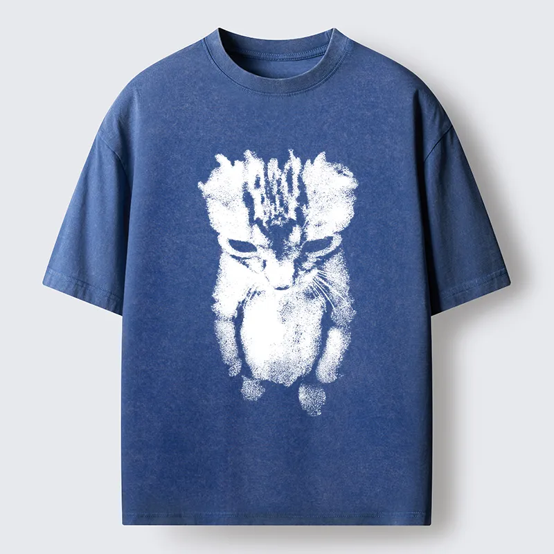 Tokyo-Tiger Sad Kitten Meme Washed T-Shirt