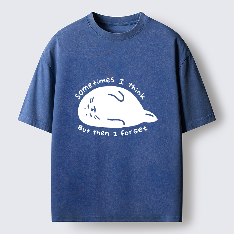 Tokyo-Tiger Forgetful Funny Seal Washed T-Shirt