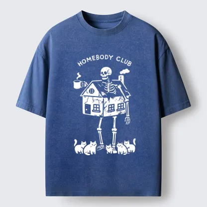 Tokyo-Tiger Life Of A Homebody Washed T-Shirt