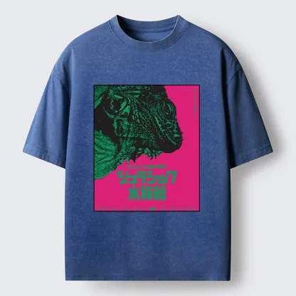 Tokyo-Tiger Tokyo Aquarium Poster Washed T-Shirt