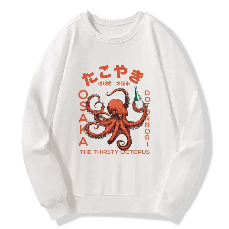 Tokyo-Tiger Octopus Drinks Soju Sweatshirt