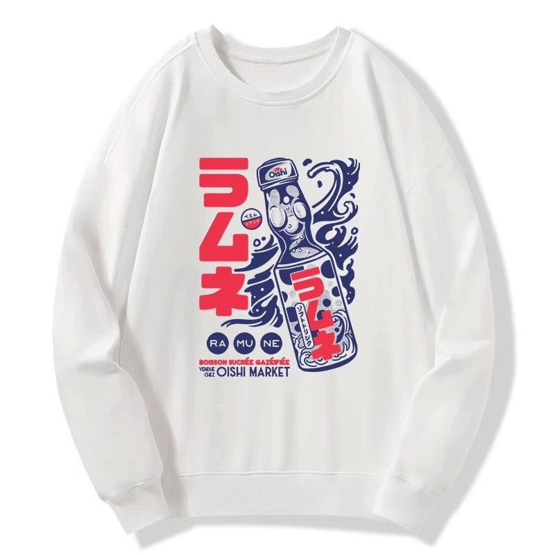 Tokyo-Tiger Ramune Print Japanese Sweatshirt Sale