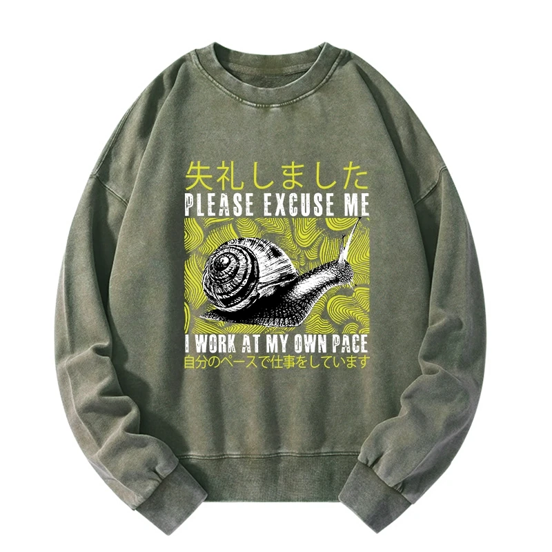 Tokyo-Tiger Snails That Work According To Their Own Rules Washed Sweatshirt