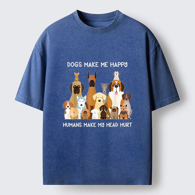 Tokyo-Tiger I Like Dogs Washed T-Shirt