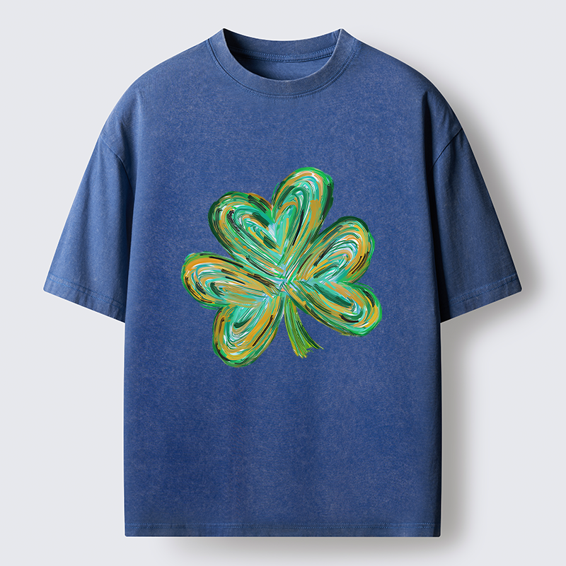 Tokyo-Tiger Green Clover Washed T-Shirt