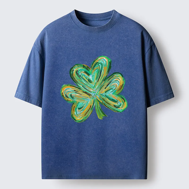 Tokyo-Tiger Green Clover Washed T-Shirt