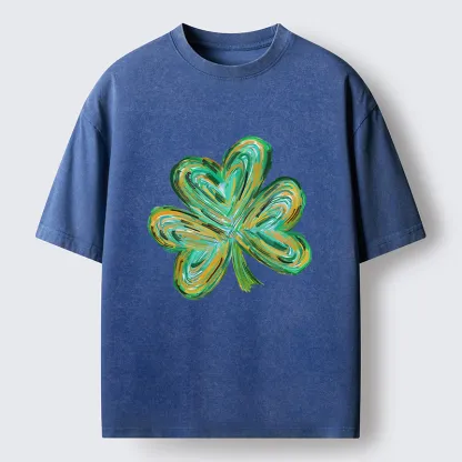 Tokyo-Tiger Green Clover Washed T-Shirt