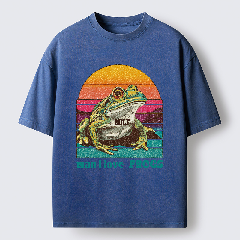 Tokyo-Tiger Man I Love Frog Washed T-Shirt