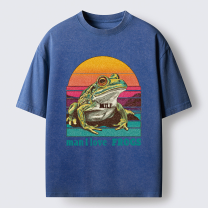 Tokyo-Tiger Man I Love Frog Washed T-Shirt