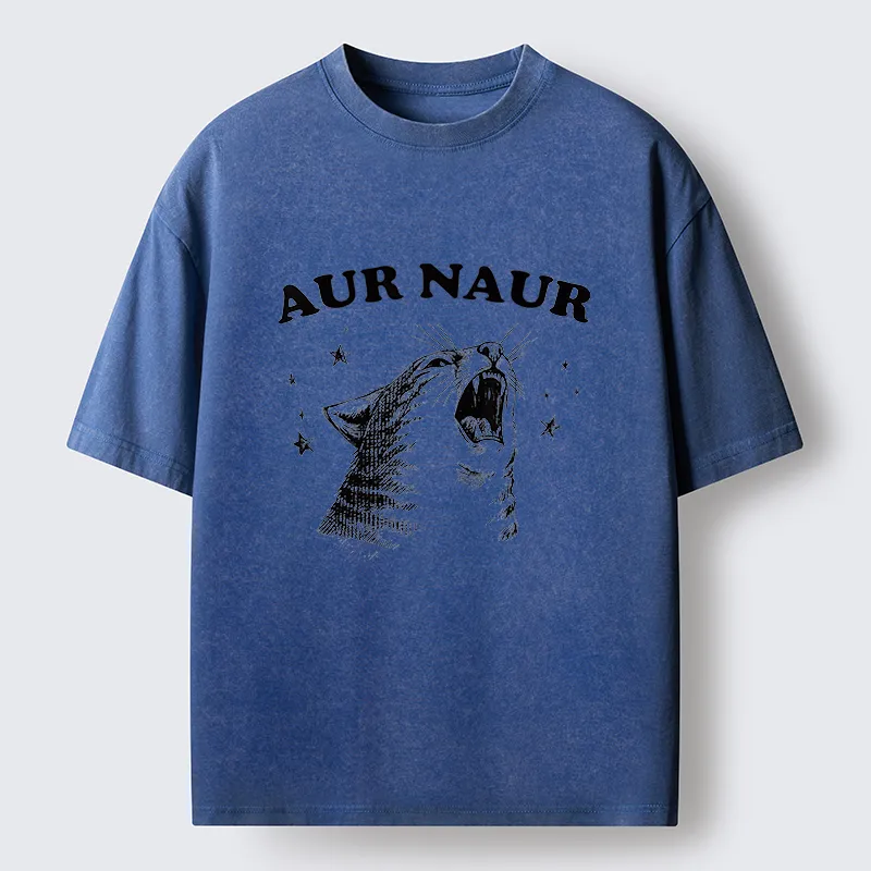 Tokyo-Tiger Aur Naur Cat Washed T-Shirt