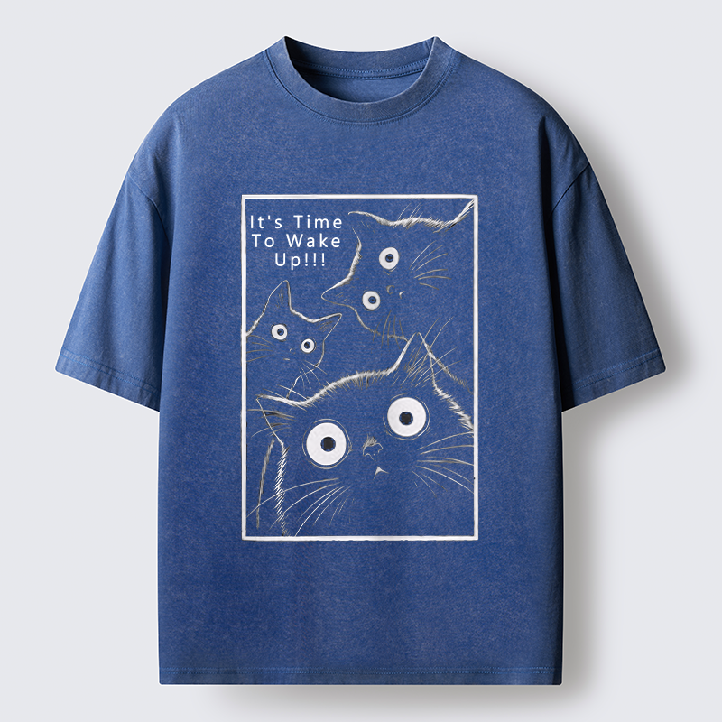 Tokyo-Tiger It's Time To Get Up Washed T-Shirt