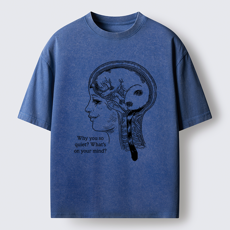 Tokyo-Tiger Brain Full Of Cats Washed T-Shirt