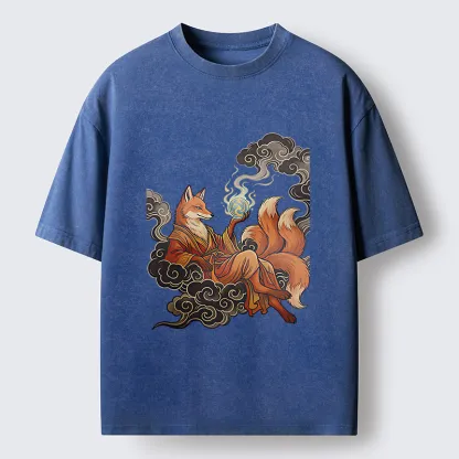 Tokyo-Tiger Fox Demon Washed T-Shirt
