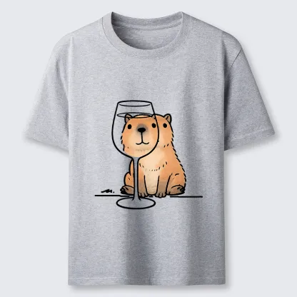 Tokyo-Tiger Capybara With A Glass Classic T-Shirt