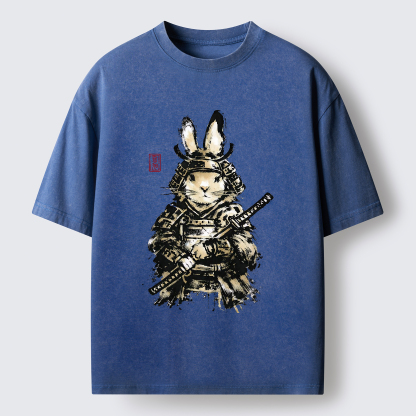 Tokyo-Tiger Samurai Rabbit Washed T-Shirt