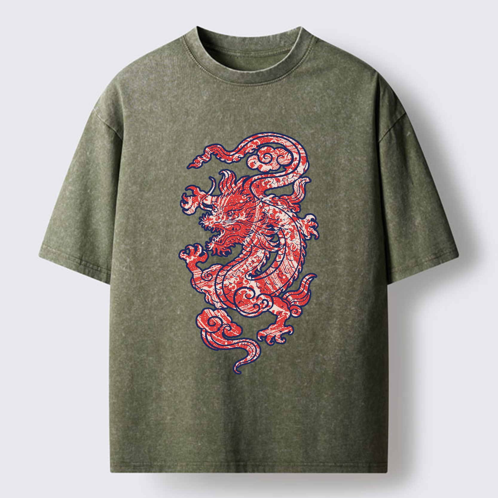 Tokyo-Tiger Crimson Dragon Washed T-Shirt