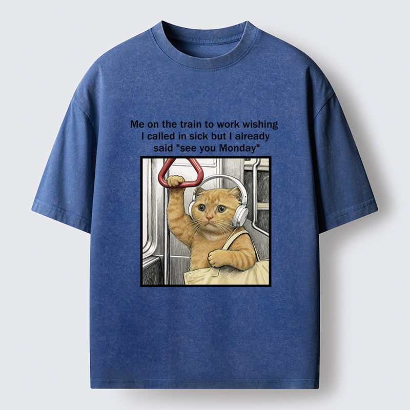 Tokyo-Tiger Working Cat Washed T-Shirt