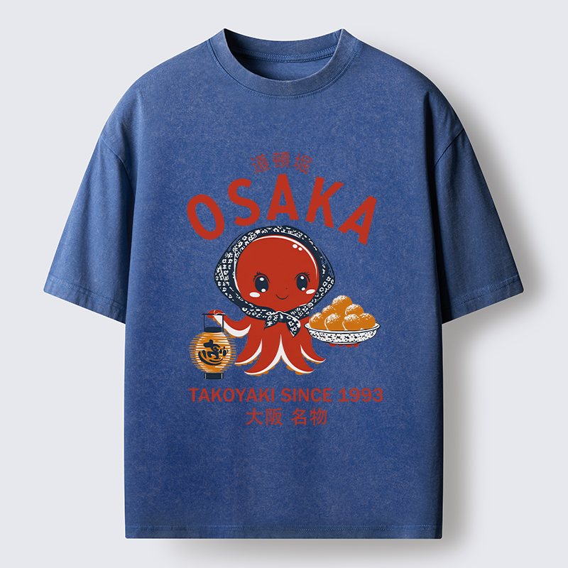 Tokyo-Tiger Delicious Takoyaki Washed T-Shirt
