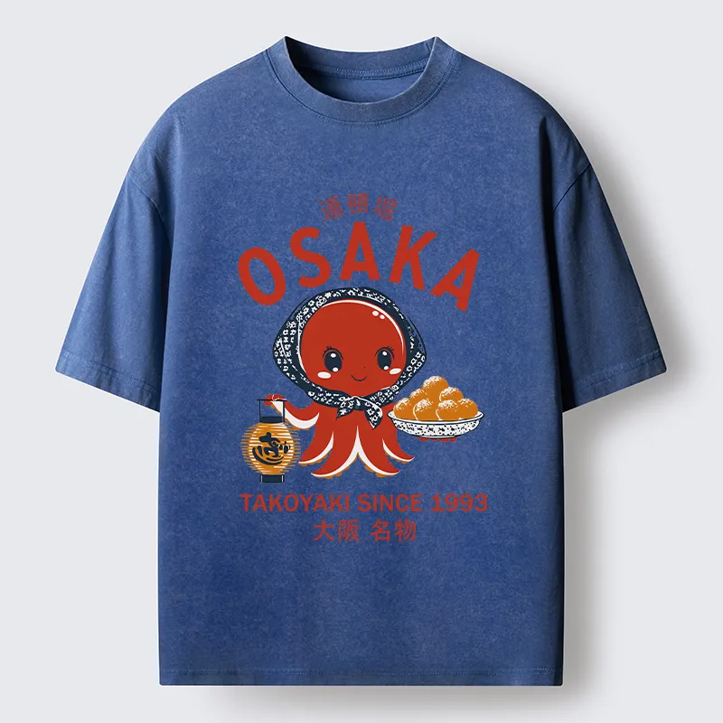Tokyo-Tiger Delicious Takoyaki Washed T-Shirt